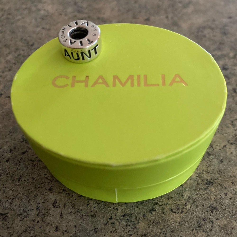 📿 [Chamilia] 925 Aunt Tia Tante Charm Bead Silver, EUC